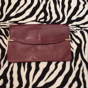Leather clutch purse